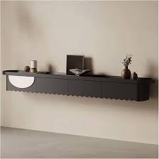 Moderne Zwevende TV-Kaststandaard met Laden en Open Planken