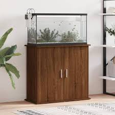 vidaXL Aquariumstandaard Bruin Eik 81x36x73 cm