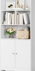FOREHILL Wit Boekenkast met 2 Deuren